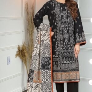 3PC Khaddar Suit-Printed (Unstitched)