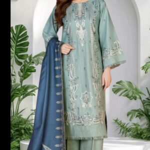 3PC Khaddar Suit-Embroidered (Unstitched)