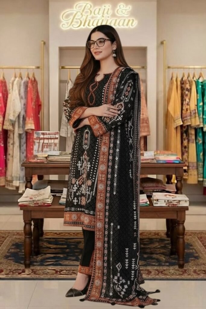 3PC Khaddar Suit-Printed (Unstitched)