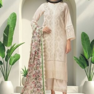 3PC Lawn Suit-Embroidered (Unstitched)