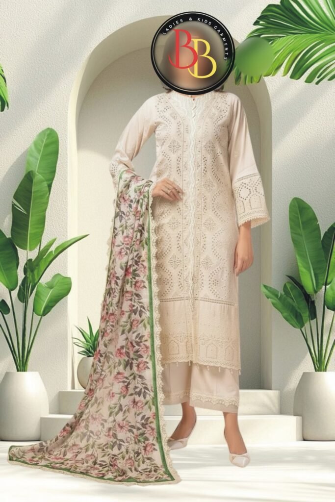 3PC Lawn Suit-Embroidered (Unstitched)