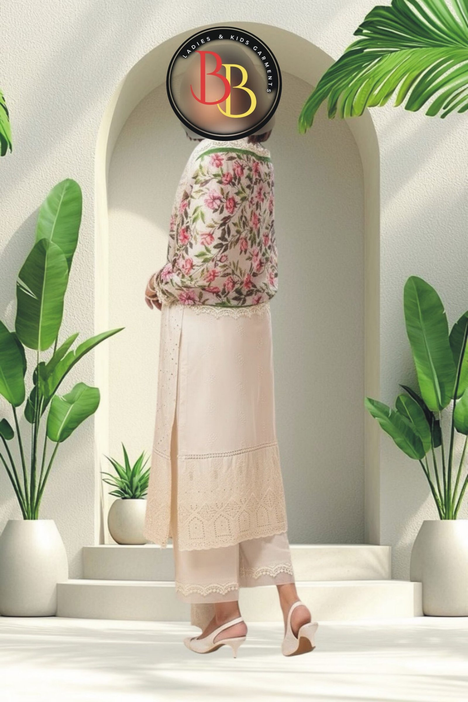 3PC Lawn Suit-Embroidered (Unstitched) - Image 3