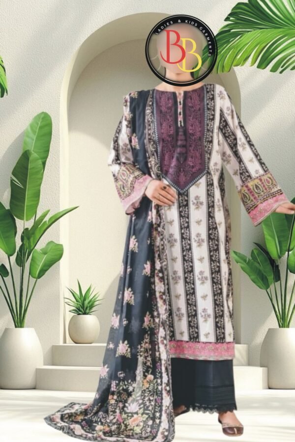 2PC Lawn Suit-Printed (Unstitched)