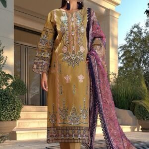 3PC Lawn Suit-Embroidered (Unstitched)