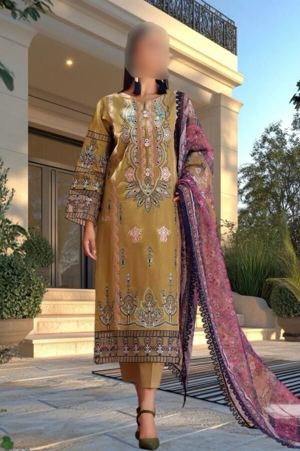 3PC Lawn Suit-Embroidered (Unstitched)