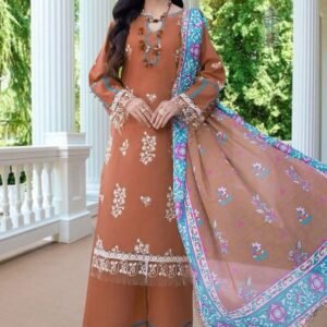 3PC Lawn Suit-Embroidered (Unstitched)