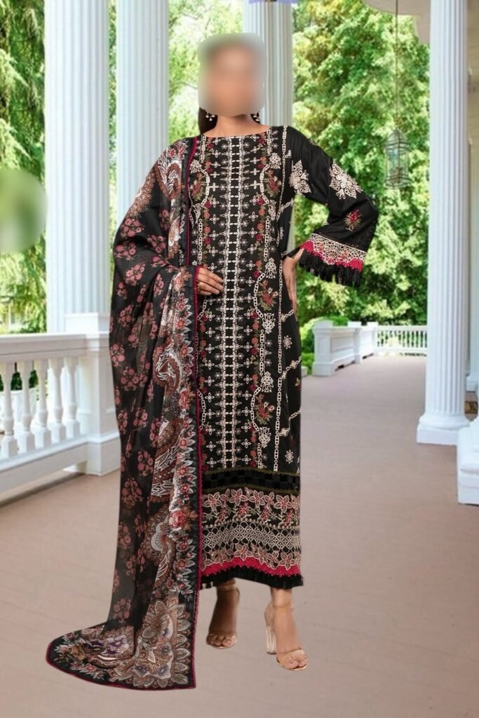 3PC Lawn Suit-Embroidered (Unstitched)