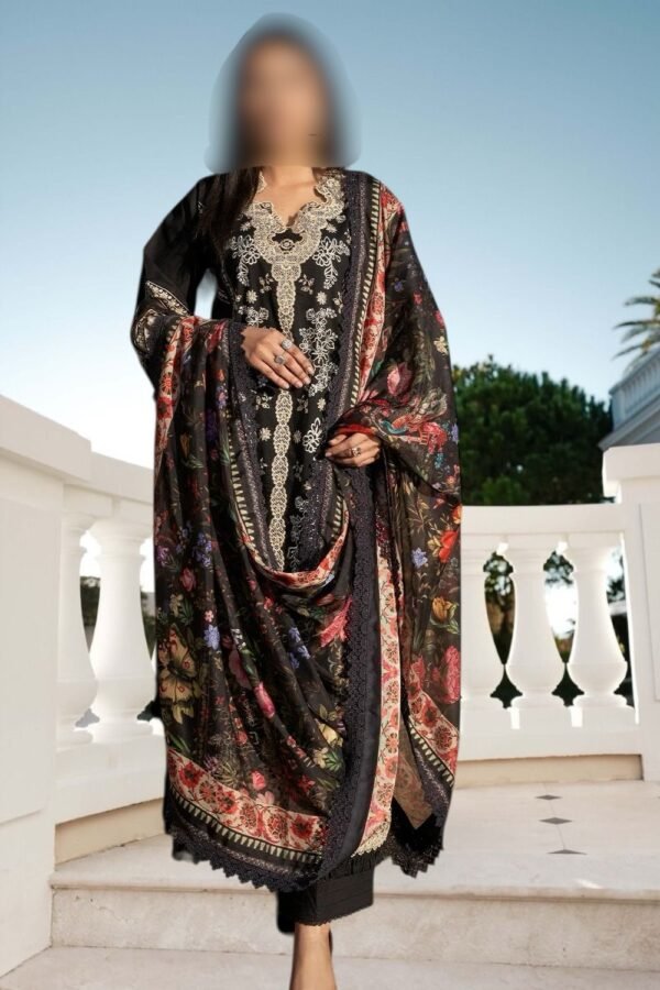 3PC Lawn Suit-Embroidered (Unstitched)