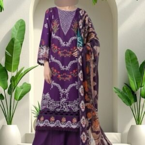 3PC Lawn Suit-Embroidered (Unstitched)