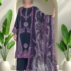 3PC Lawn Suit-Embroidered (Unstitched)