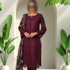 3PC Lawn Suit-Embroidered (Unstitched)