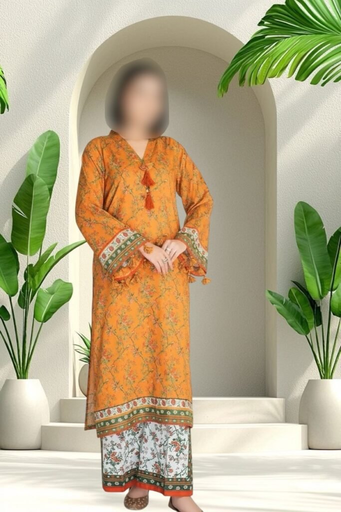 2PC Lawn Suit-Printed (Unstitched)
