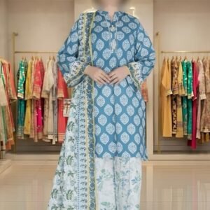 3PC Lawn Suit-Printed (Unstitched)