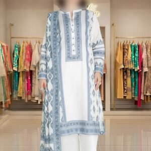 3PC Lawn Suit-Printed (Unstitched)