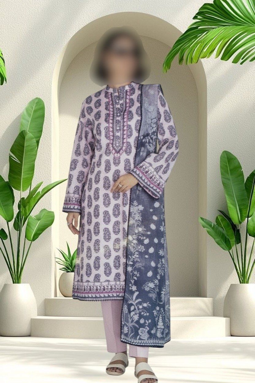2PC Lawn Suit-Printed (Unstitched)