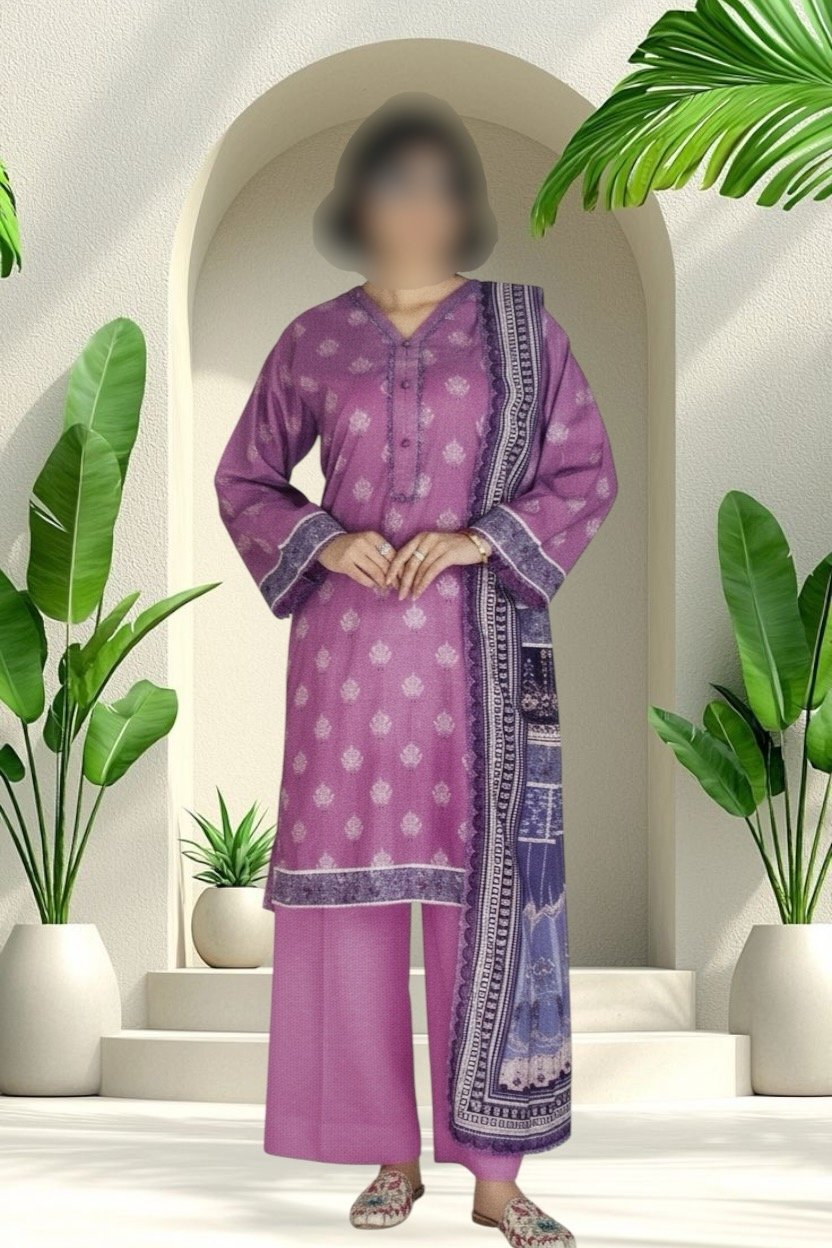 2PC Lawn Suit-Printed (Unstitched)