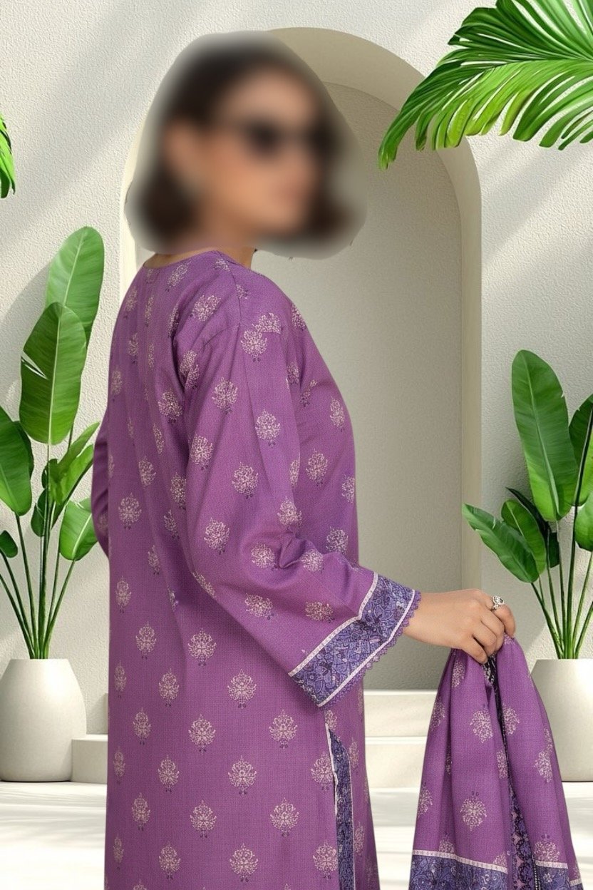 2PC Lawn Suit-Printed (Unstitched) - Image 2
