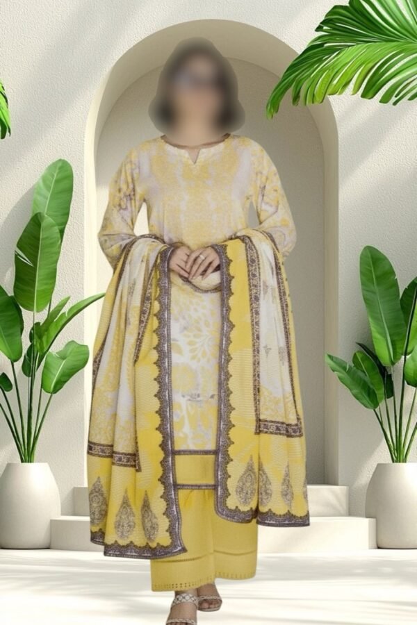 2PC Lawn Suit-Printed (Unstitched)