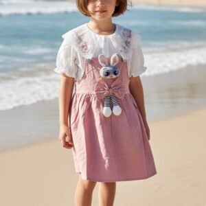 2PC Pink Bunny Breeze Frock
