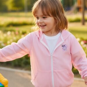 Girls Jacket Light. Peach Color Imported (KK1058)