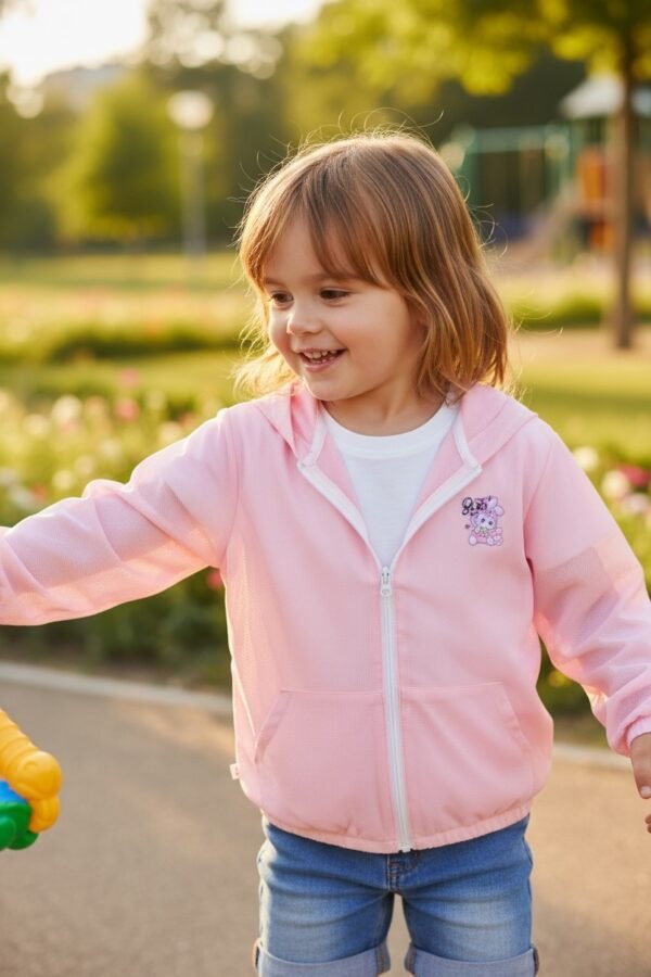 Girls Jacket Light. Peach Color Imported (KK1058)