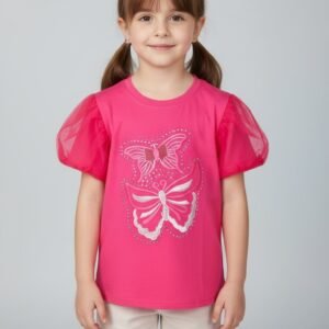 Girls Jersey Cotton Shirt Imported (KK1063)