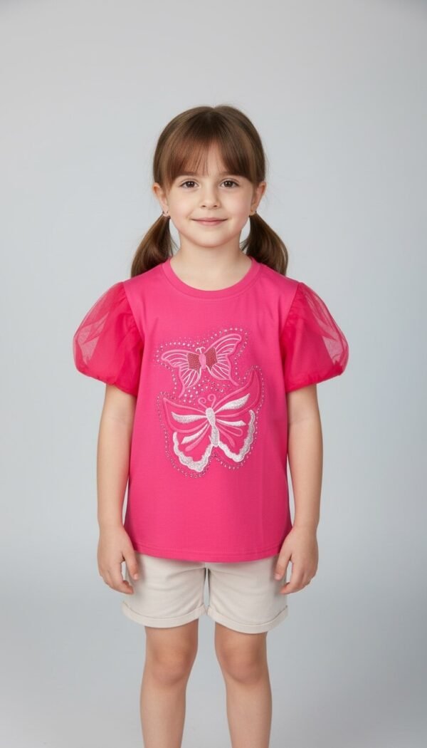 Girls Jersey Cotton Shirt Imported (KK1063)