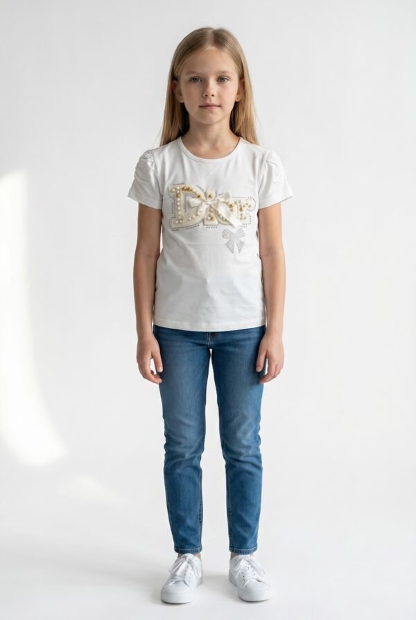 Girls Jersey Cotton Shirt Imported (KK1068)
