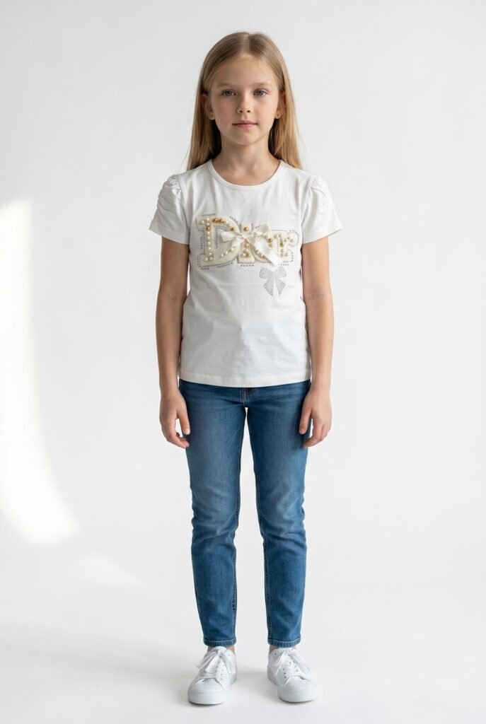 Girls Jersey Cotton Shirt Imported (KK1068)