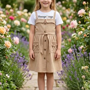 Girls Jersey Cotton Frock Imported (KK1069)