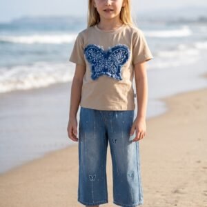 2PC Suit, Shirt with Jeans Pant Imported (KK1071)
