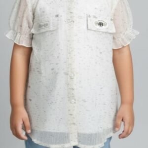 Girls Shirt (Jacket Style Shirt) Mix Jersey Cotton Imported (KK1072)