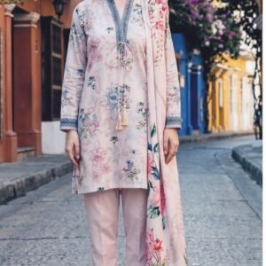 3PC Lawn Suit-Printed (Unstitched) (LS1100)
