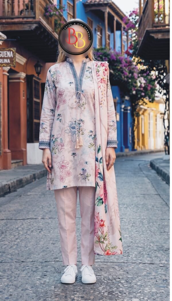 3PC Lawn Suit-Printed (Unstitched) (LS1100)