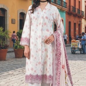 3PC Lawn Suit-Printed (Unstitched) (LS1103)