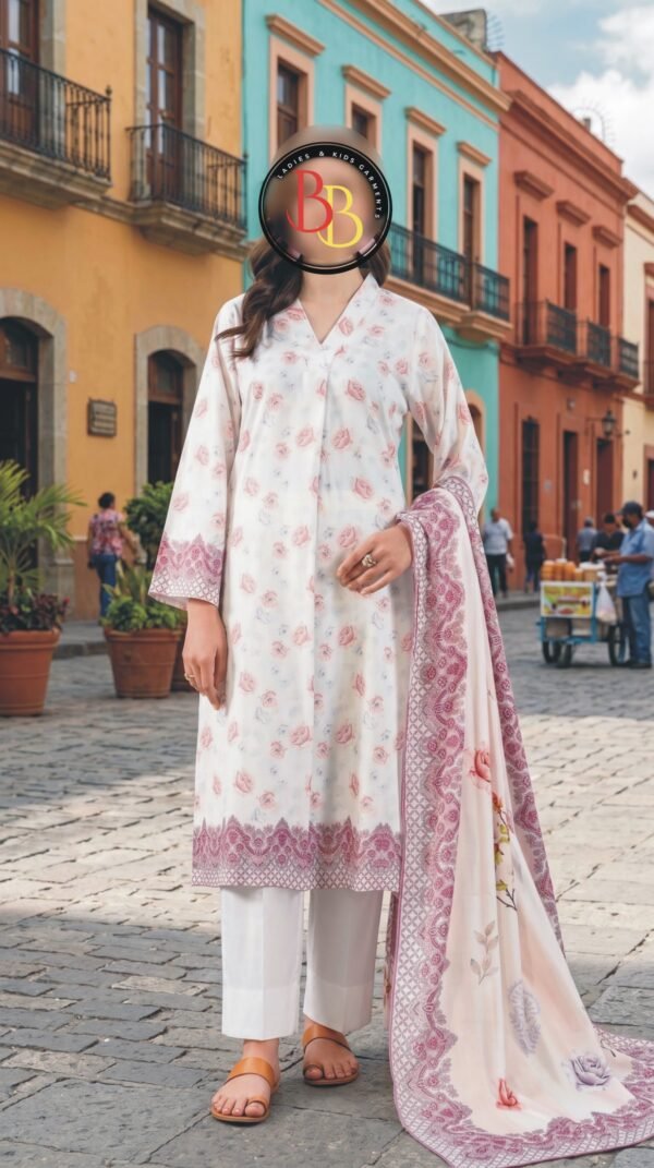 3PC Lawn Suit-Printed (Unstitched) (LS1103)