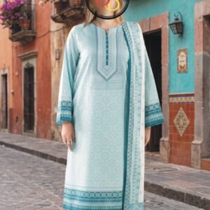 3PC Lawn Suit-Printed (Unstitched) (LS1116)
