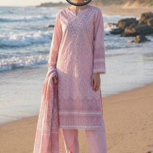 3PC Lawn Suit-Printed (Unstitched) (LS1117)