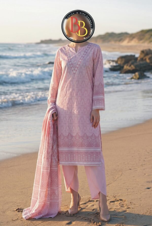3PC Lawn Suit-Printed (Unstitched) (LS1117)