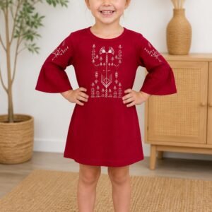 Girls Embroidered Shirt Cotton Jersey (KK1073)
