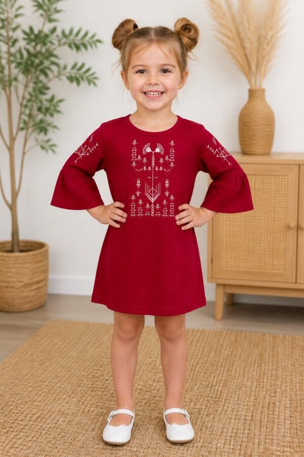 Girls Embroidered Shirt Cotton Jersey (KK1073)